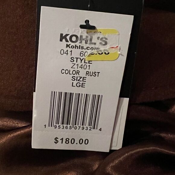 Nine West Women's Rust Brown Relaxed Fit Wool-Blend Coat Large NWT - Picture 9 of 9